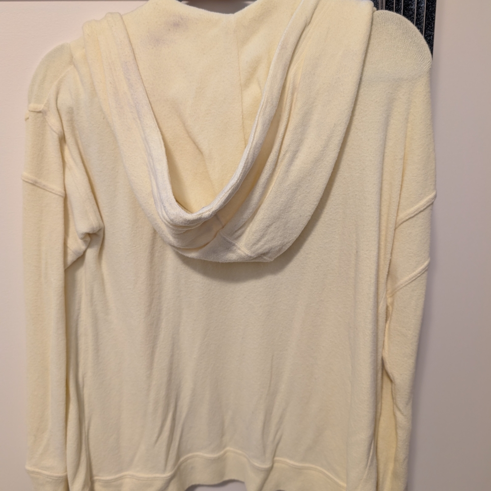 Volcom Light Yellow Hoodie with Drawstring - Picture 3 of 4